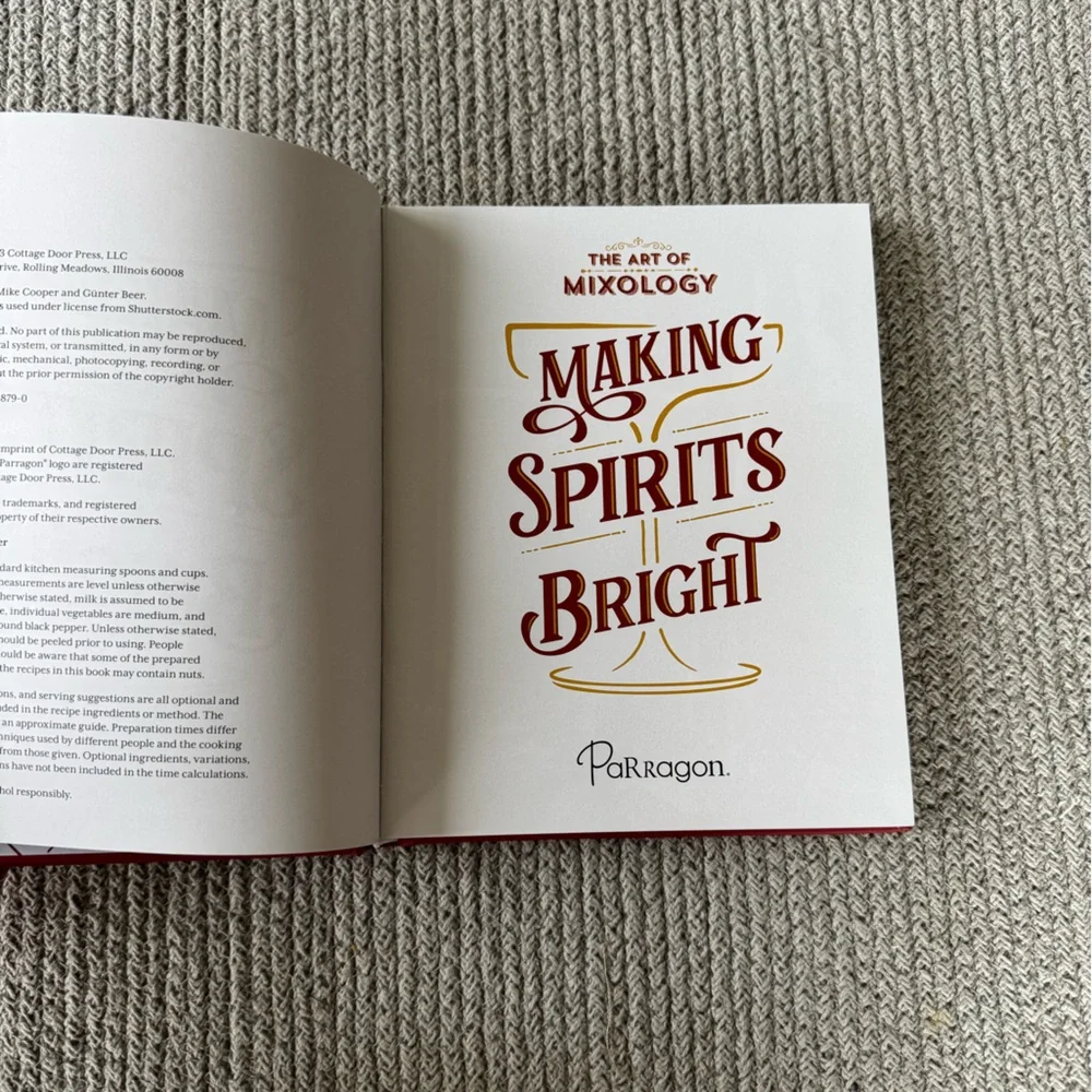 Set/2 Mixology Bartender Cocktail Recipe Books for Holidays Parties Christmas